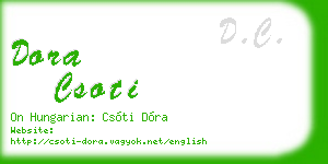 dora csoti business card